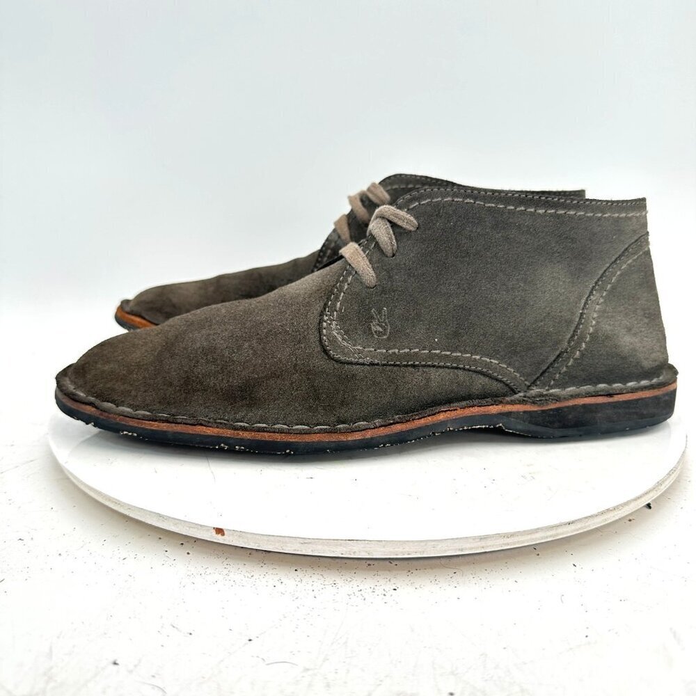 John Varvatos Men Size 9.5 Gray Suede Chukka Casual